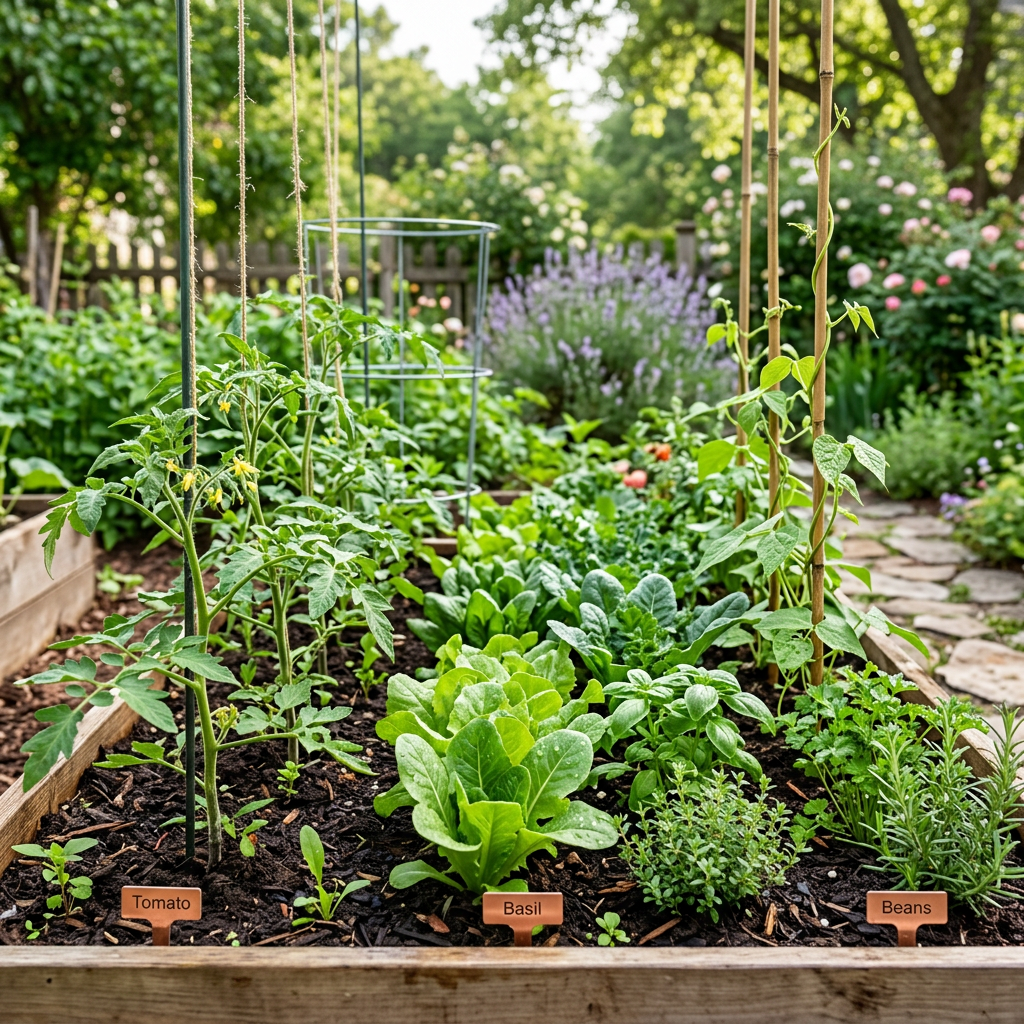 Plants growing